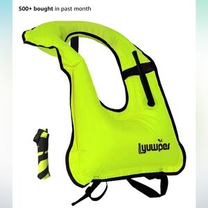 Inflatable Snorkel Vest Adult Snorkeling Jackets Free Diving
Swimming Safety